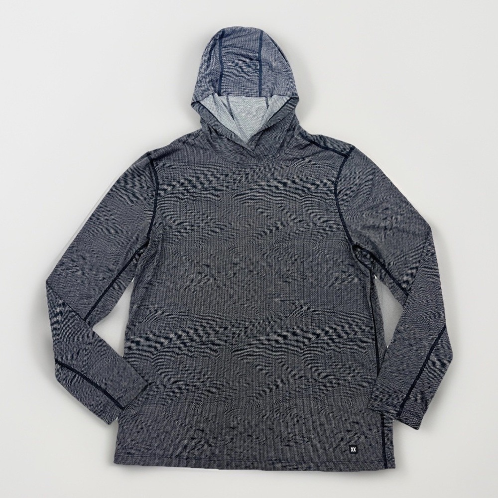 SAXX Pro Multi-Sport Tech Hoodie Mens M Gray Black Lightweight Activewear